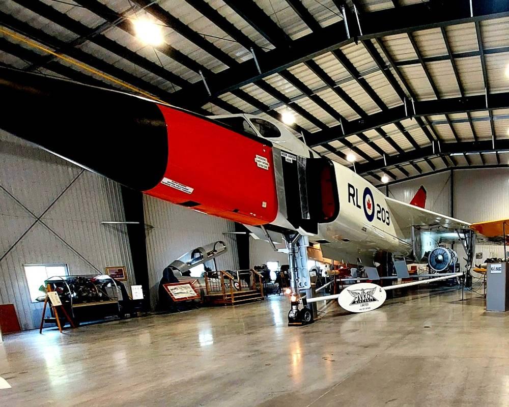 Avro Arrow at Edenvale Aerodrome hanger