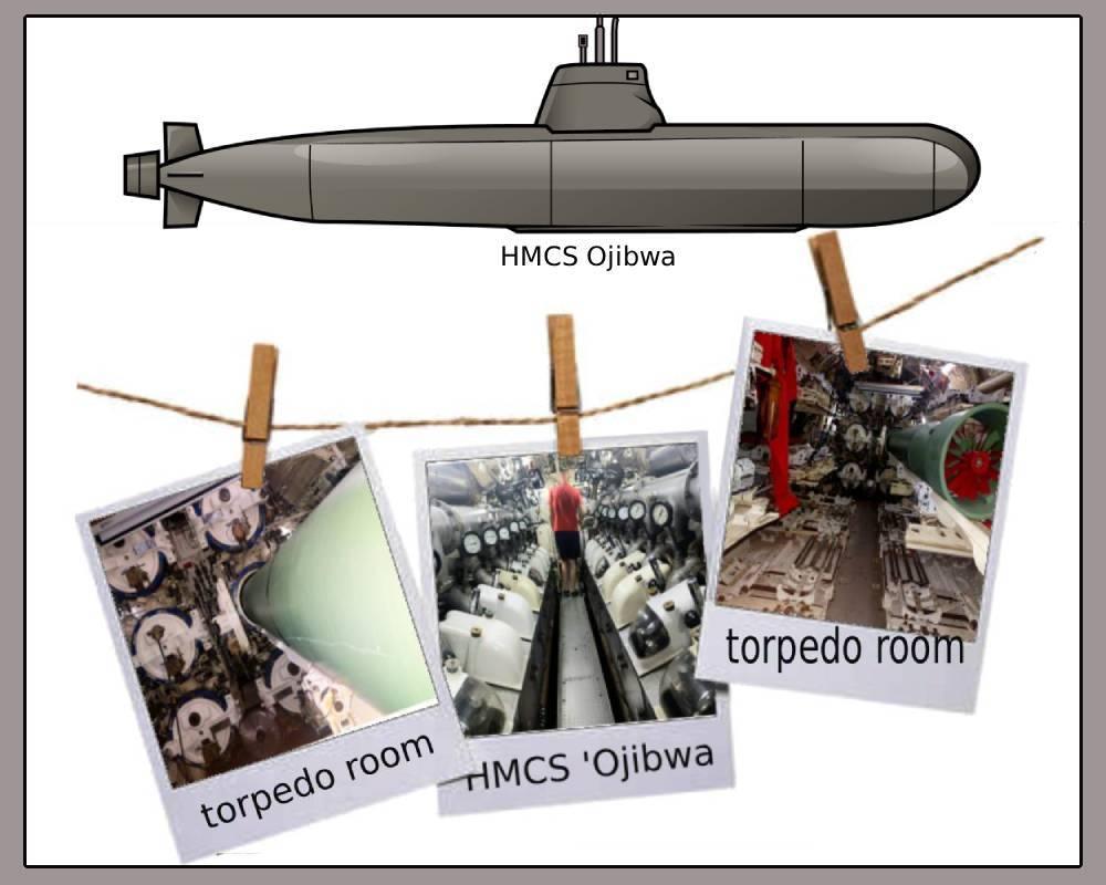 HMCS 'Ojibwa collage