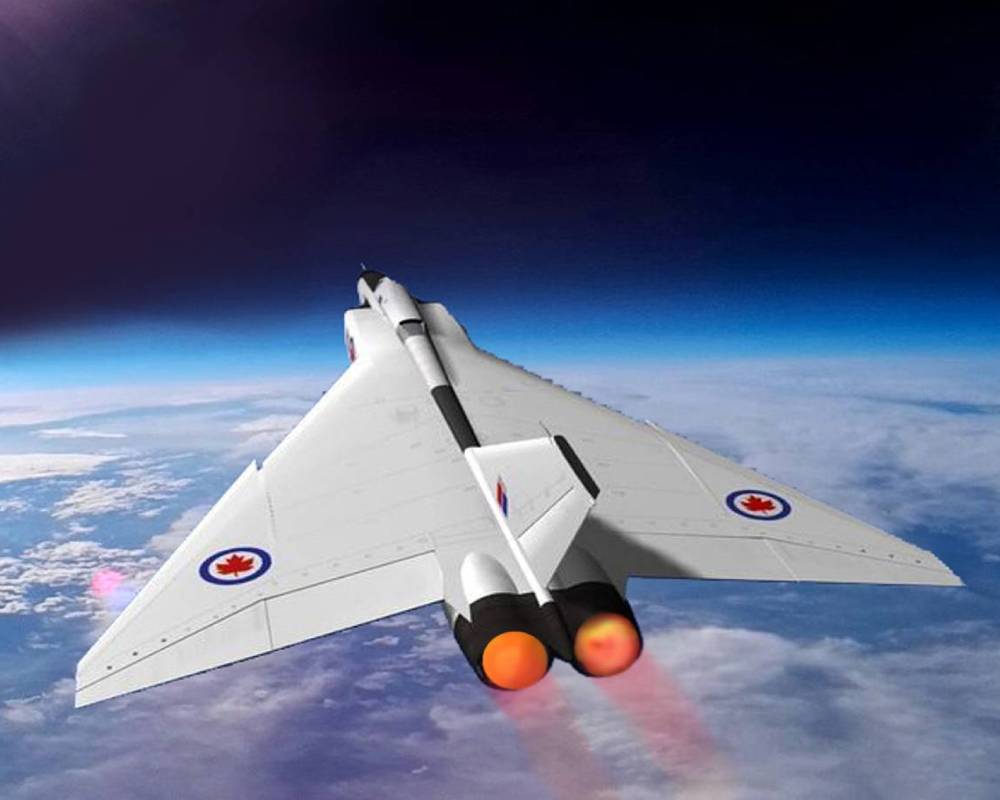Avro Arrow flying on the edge of Space